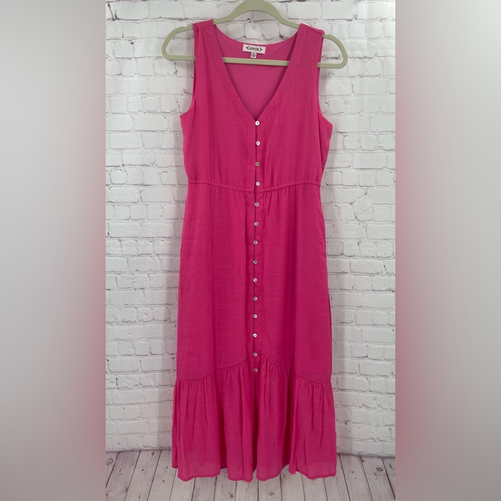 Bubblegum Barbie Pink Button Down Dress Colorful Fuchsia Rose Nanette Lepore 6
